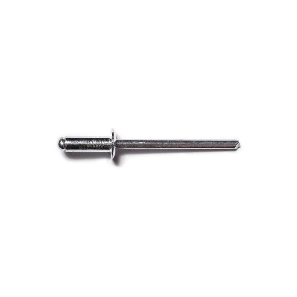 Midwest Fastener Blind Rivet, Dome Head, 5/32 in Dia., 7/16 in L, Aluminum Body, 100 PK 51072 - main